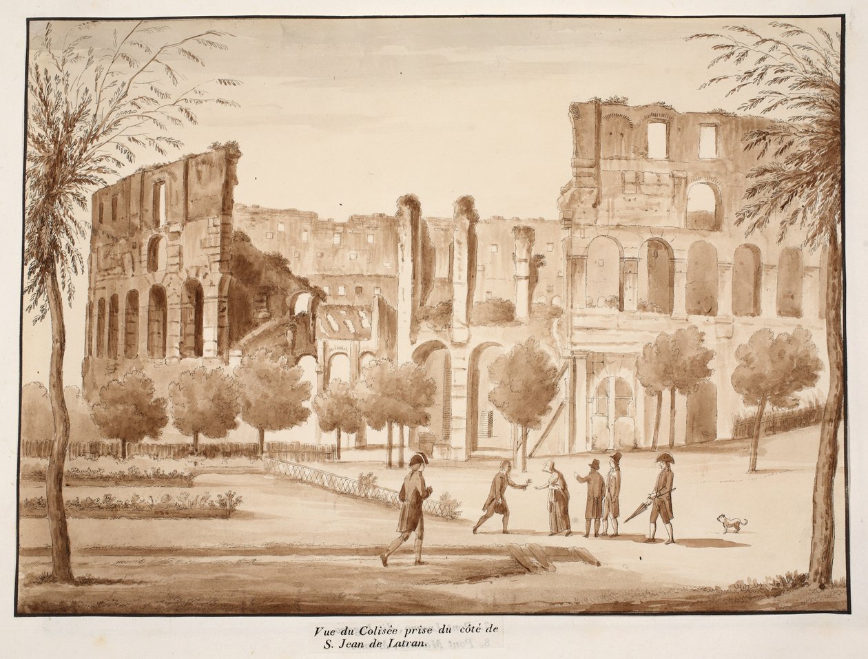 View of the Colosseum from the side of St. John Lateran by Agostino Tofanelli