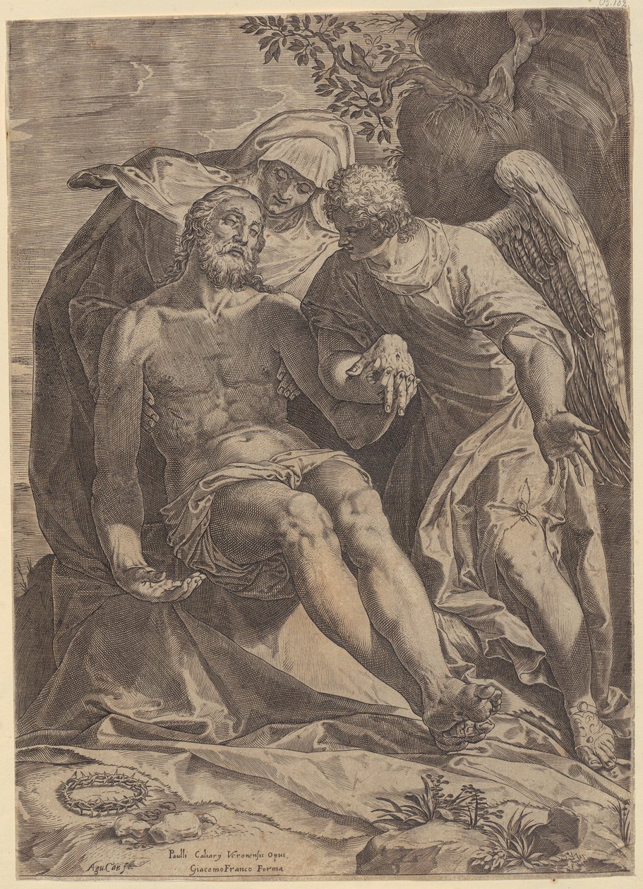 Lamentation of Christ [Pietà] by Agostino Carracci