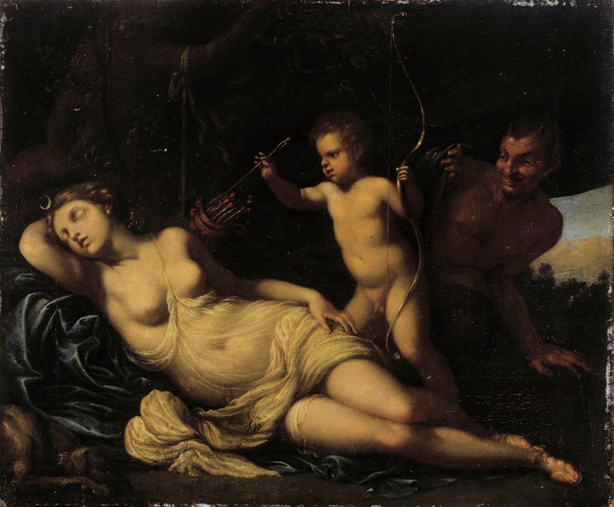 Diana Sleeping by Agostino Carracci