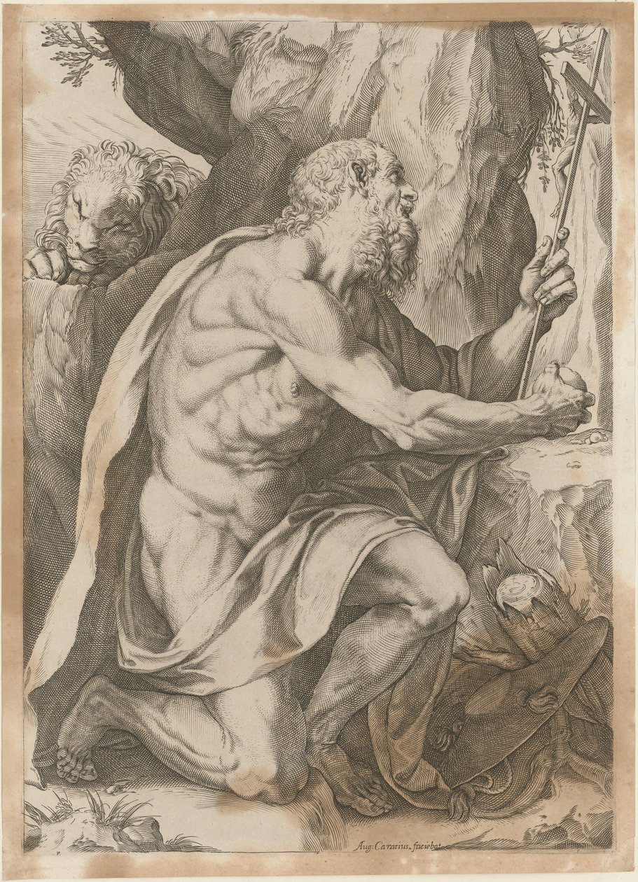 Saint Jerome by Agostino Carracci