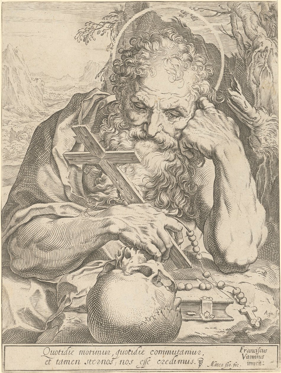 Saint Jerome by Agostino Carracci