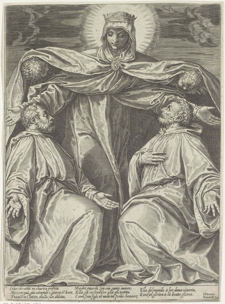 Mary Protects Members of a Brotherhood by Agostino Carracci