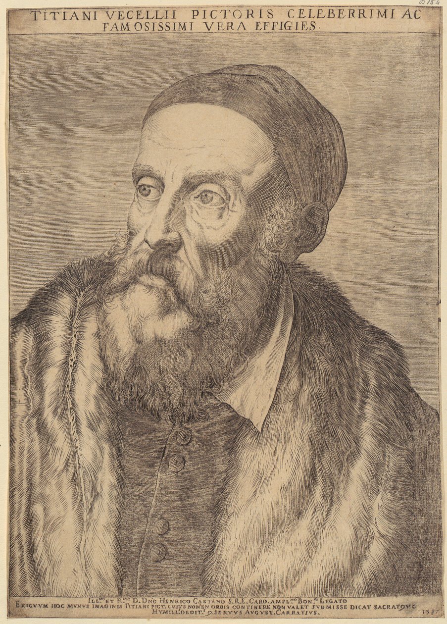 Portrait of Titian by Agostino Carracci