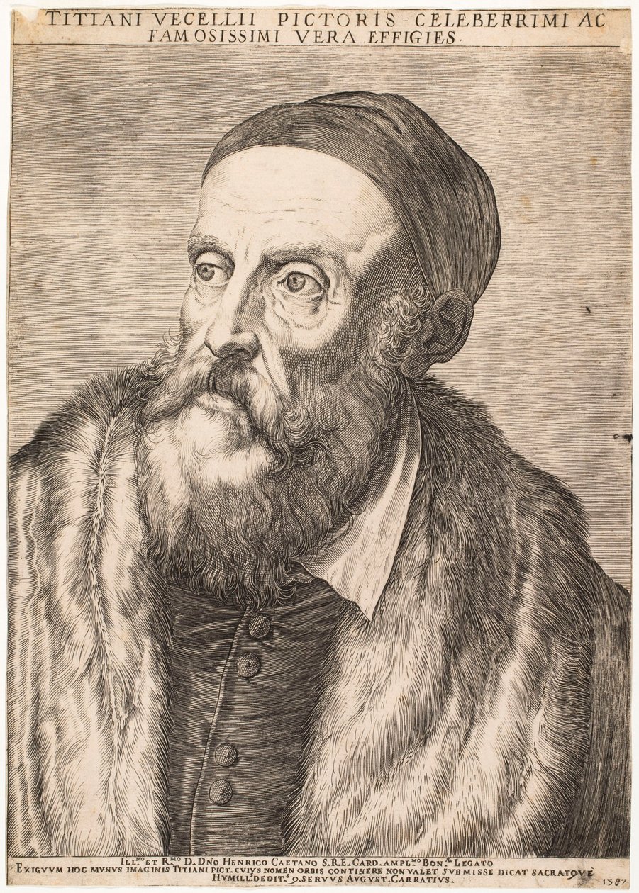 Portrait of Titian by Agostino Carracci