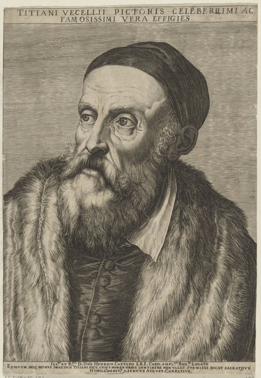 Portrait of Painter Titian by Agostino Carracci