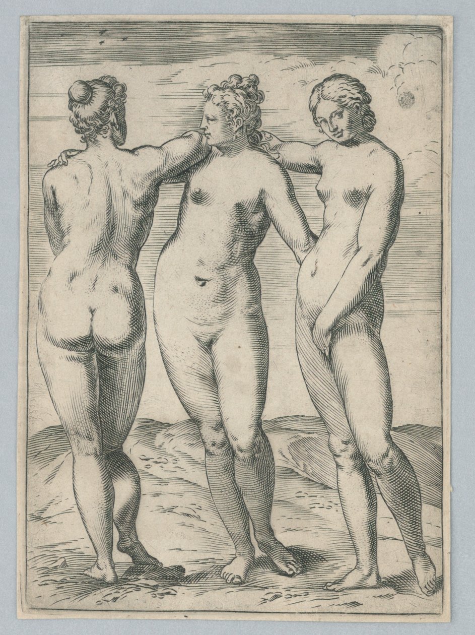 The Three Graces by Agostino Carracci