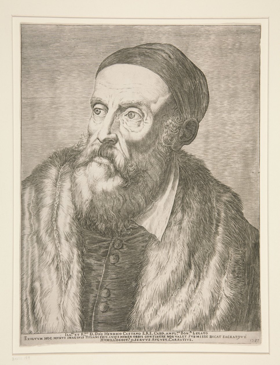 Tiziano Vecelli (Titian) by Agostino Carracci