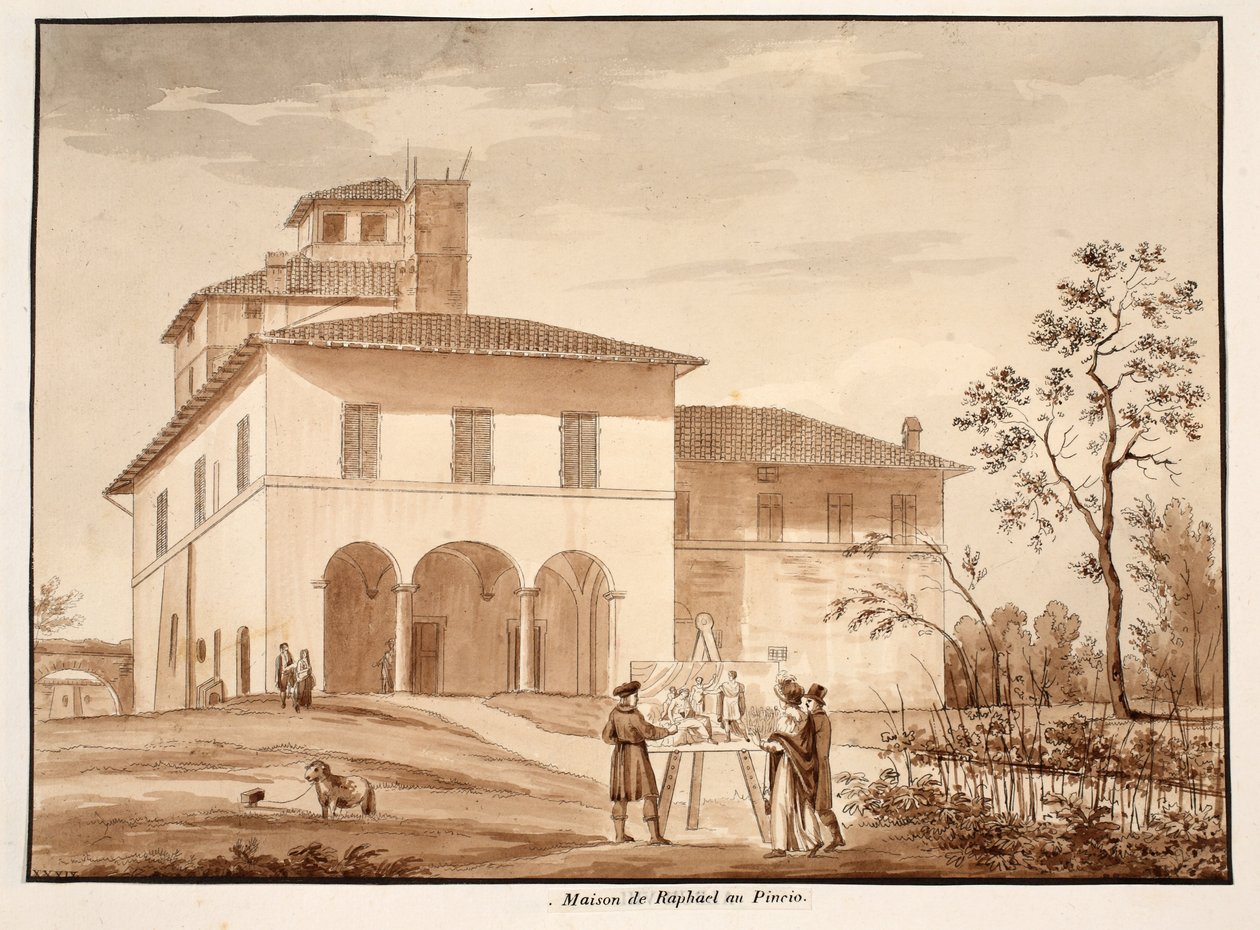 The House of Raphael on the Pincio by Agostino Tofanelli