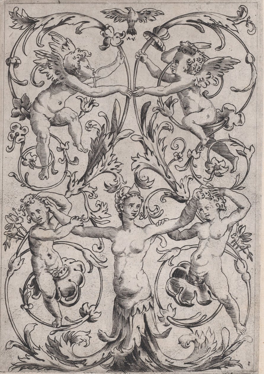 Ornamental Panel, ca. 1514-36 by Agostino Veneziano