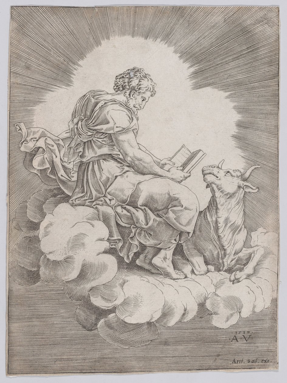 Saint Luke by Agostino Veneziano