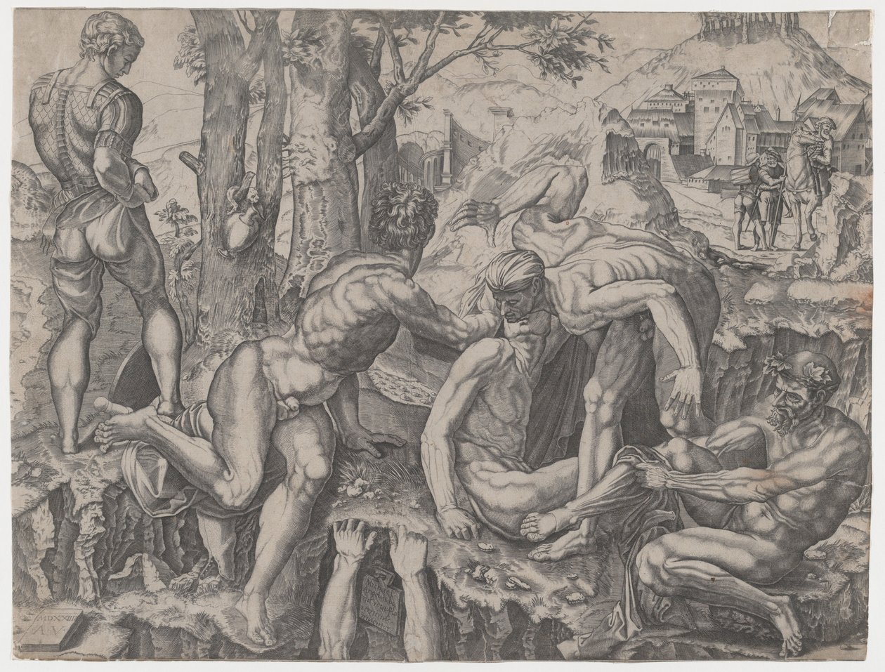 The Climbers by Agostino Veneziano