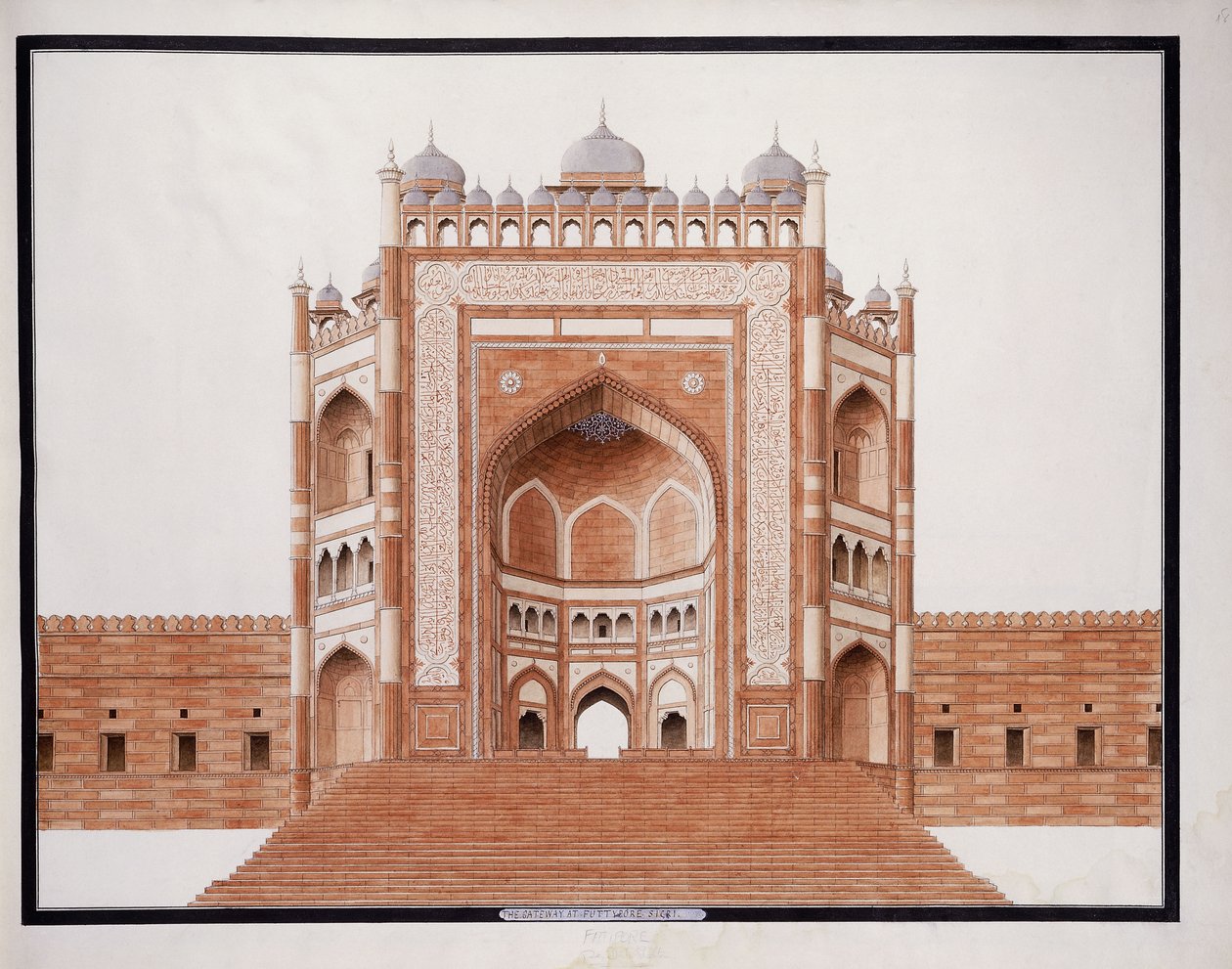 The Gateway at Futtypore, Sicri, c. 1815 by Agra School