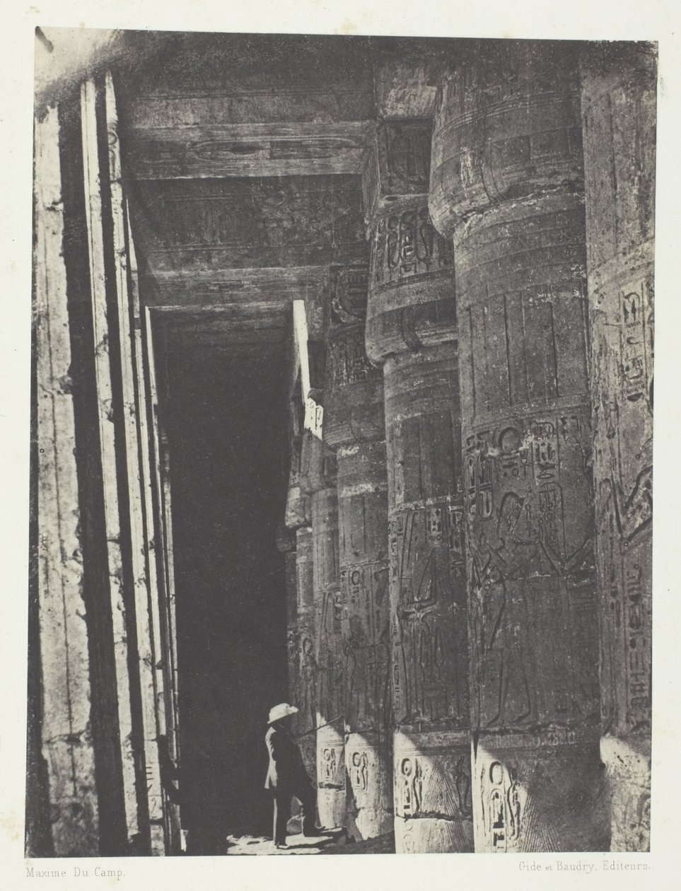 Medinet-Habou, Gallery of the Palace of Ramses-Miamun; Thebes by Aimé Rochas