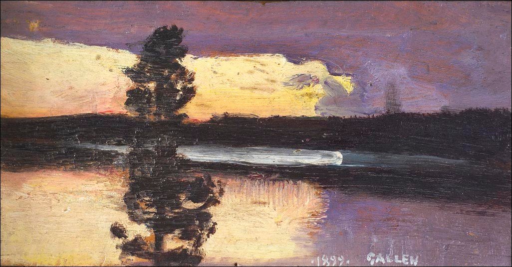 Sunset by Akseli Gallen Kallela