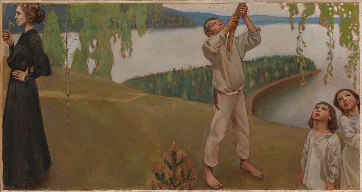 Spring, Study for the Jusélius Mausoleum Frescoes by Akseli Gallen-Kallela