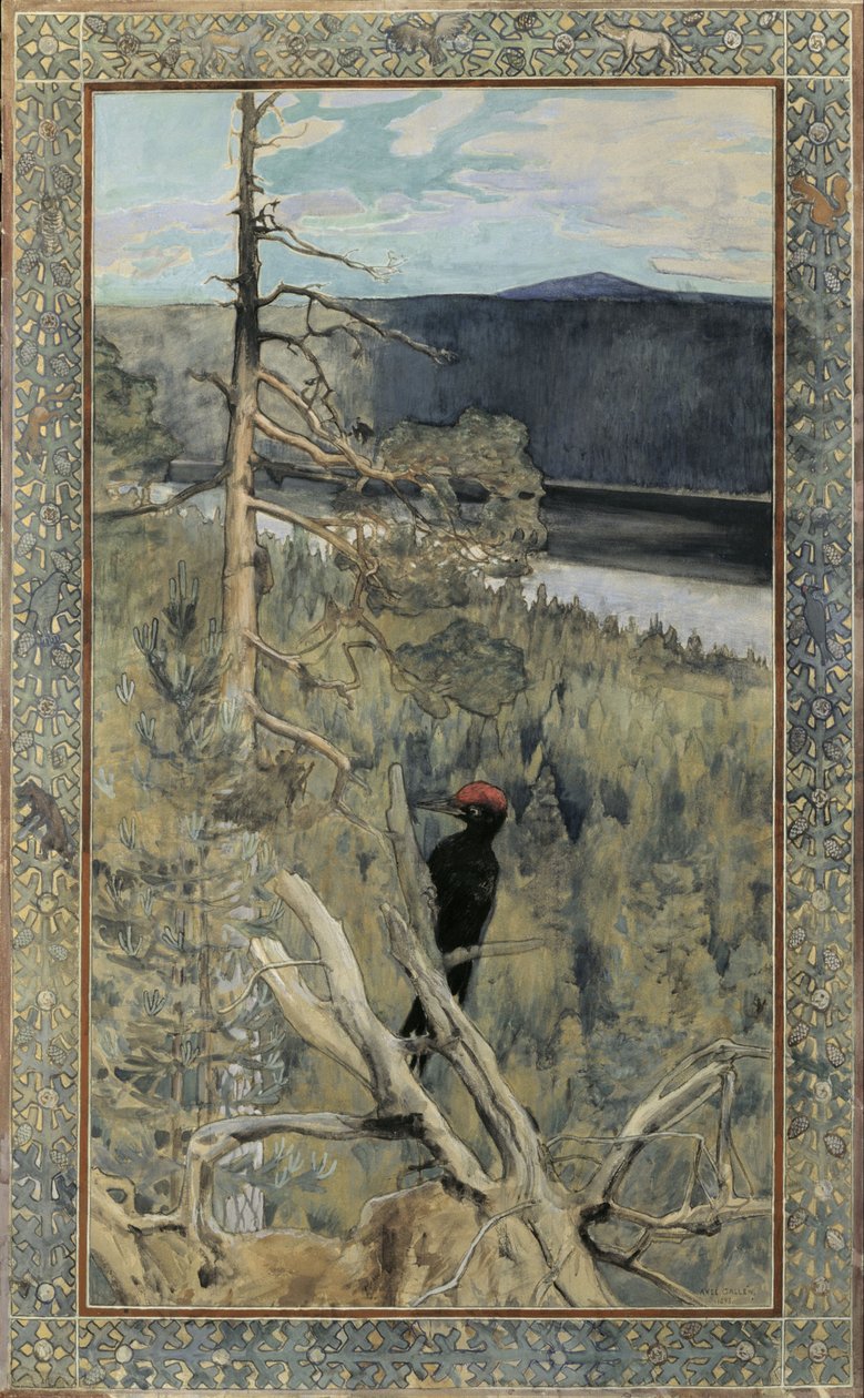 Great Black Woodpecker by Akseli Gallen-Kallela