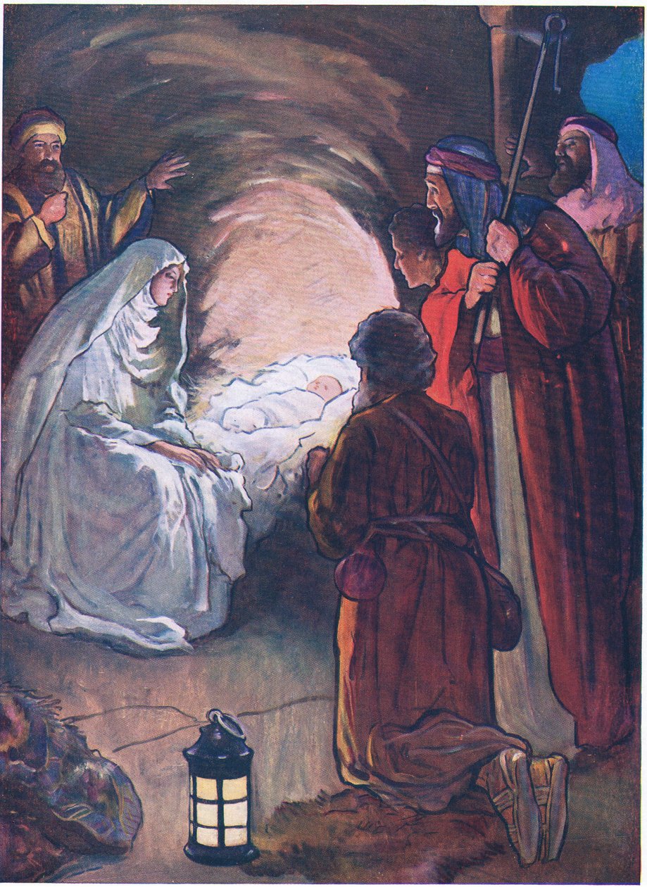 The Infant Jesus and the Shepherds, from The Bible Picture Book by Alan & Stokes George Vernon (1873 1954) Wright