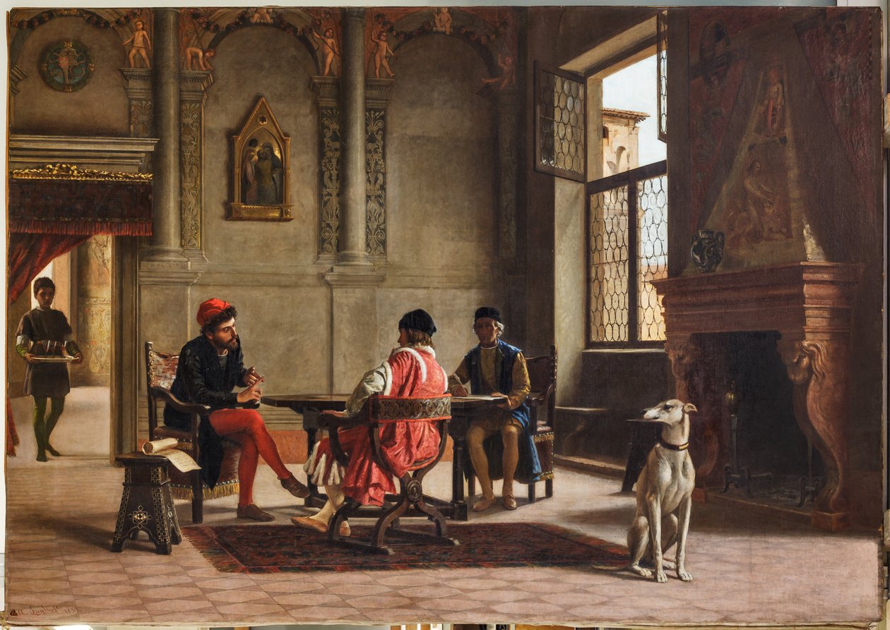 Ludovico Ariosto as Ambassador Meeting Alberto Pio by Albano Lugli