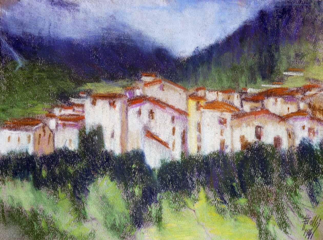 Alpine landscape by Alberico Balbi Valier