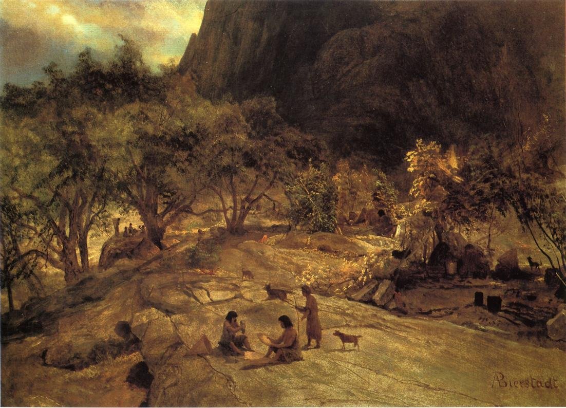 Indian Encampment, Yosemite Valley, California by Albert Bierstadt
