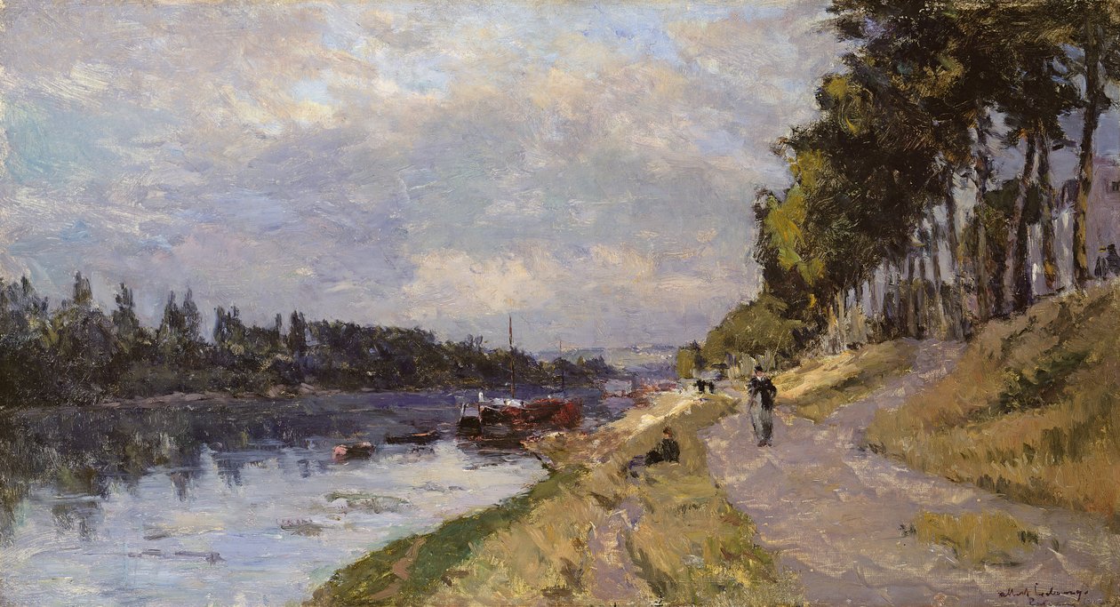 The Seine at Puteaux by Albert Charles Lebourg