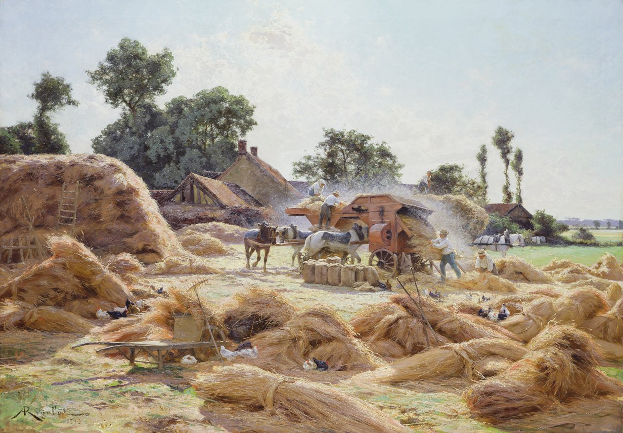 The Threshing Machine (Loiret) 1896 by Albert Rigolot