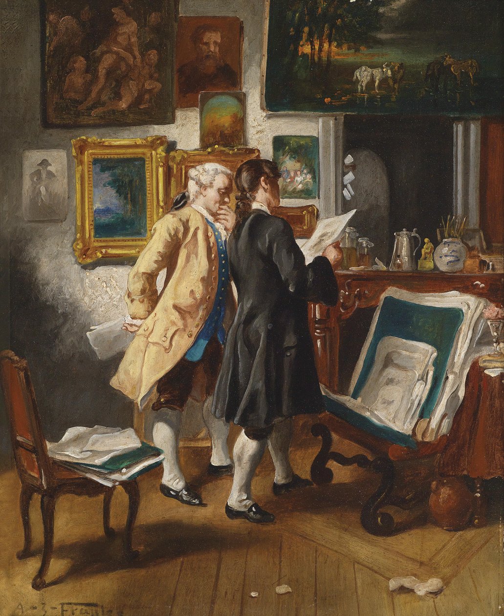 At the Antique Dealer by Albert Josef Franke