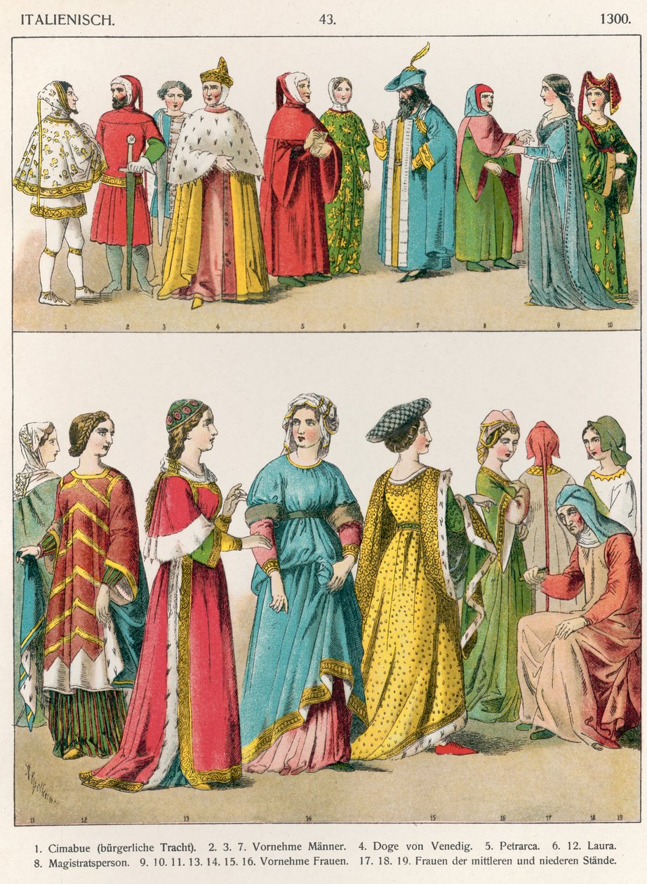 Italian Dress, c.1300, from 