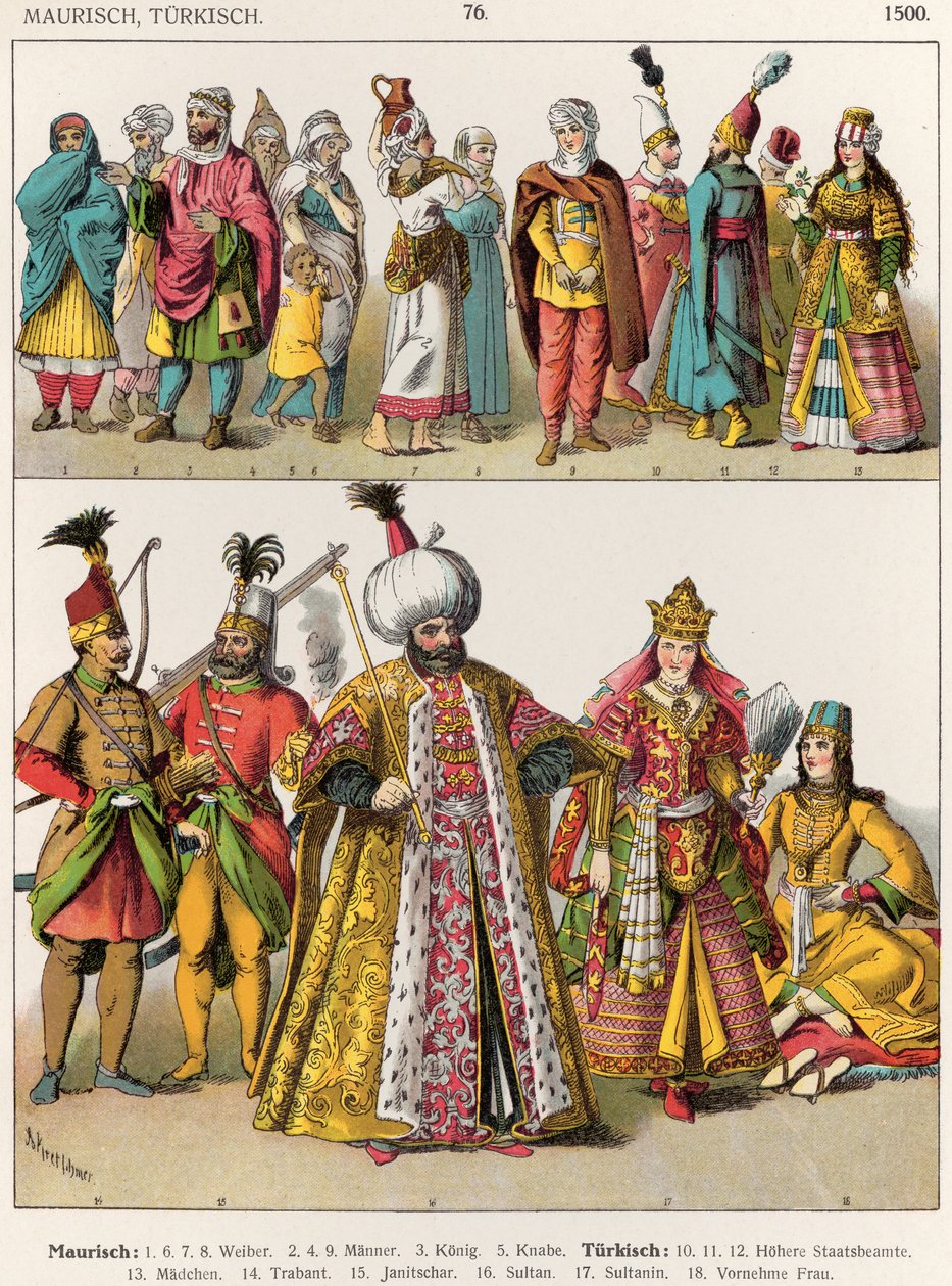 Moorish and Turkish Dress, c.1500, from 