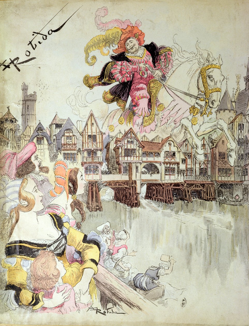 Gargantua, illustration from the Complete Works of Francois Rabelais (1494-1553) c.1880 by Albert Robida