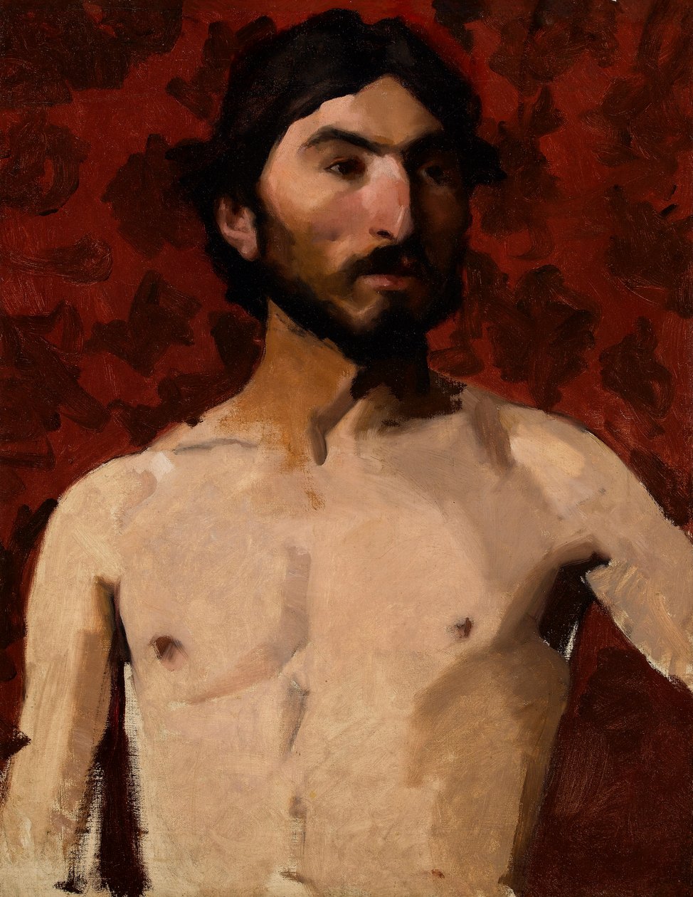 Life Study - bearded man, 1880s by Albert de Belleroche