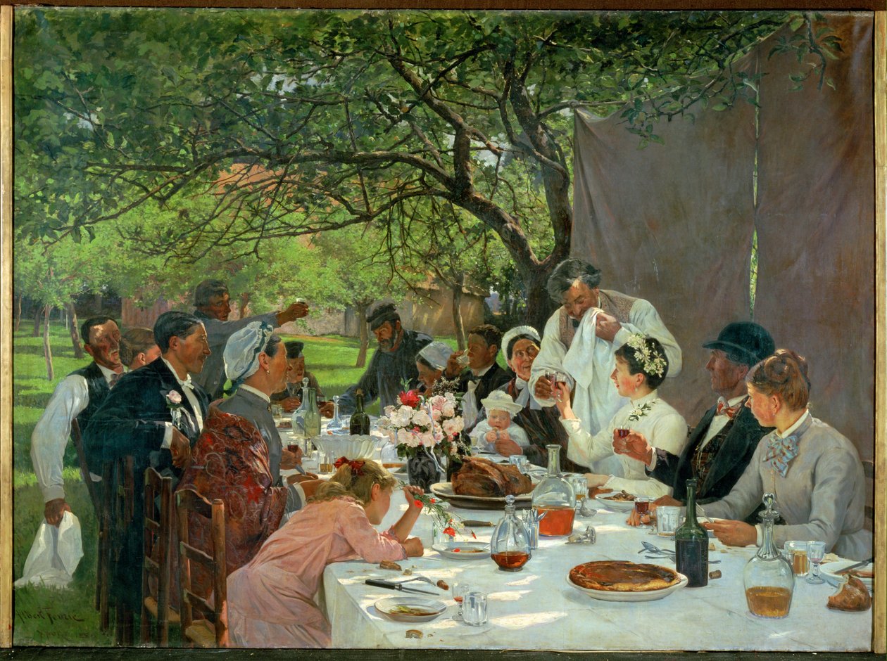 Wedding Banquet at Yport by Albert-Auguste Fourie