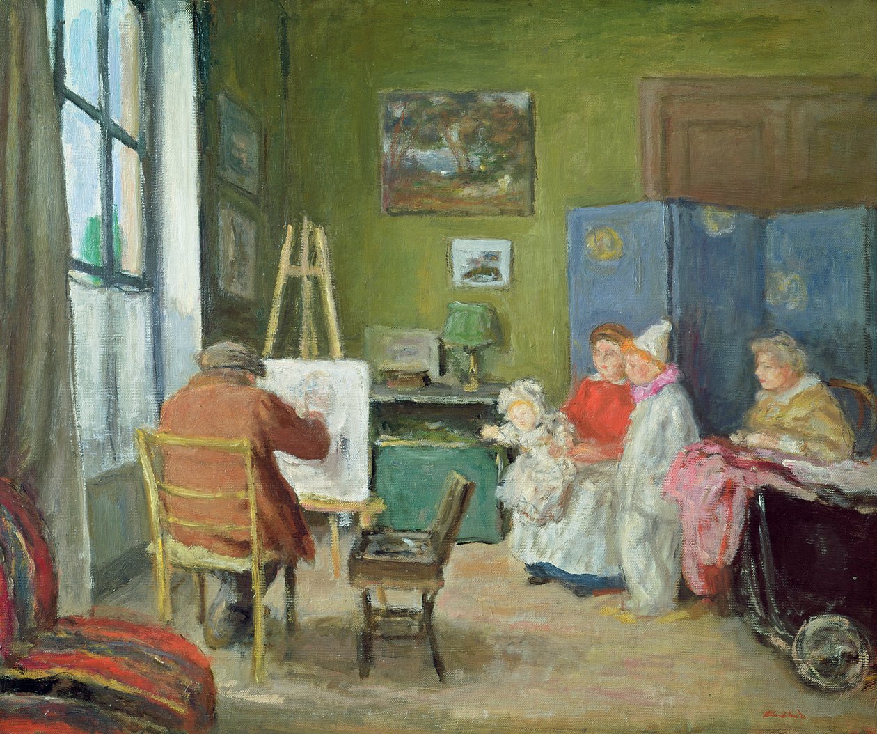 Renoir Painting his Family, Rue Caulaincourt by Albert Andre