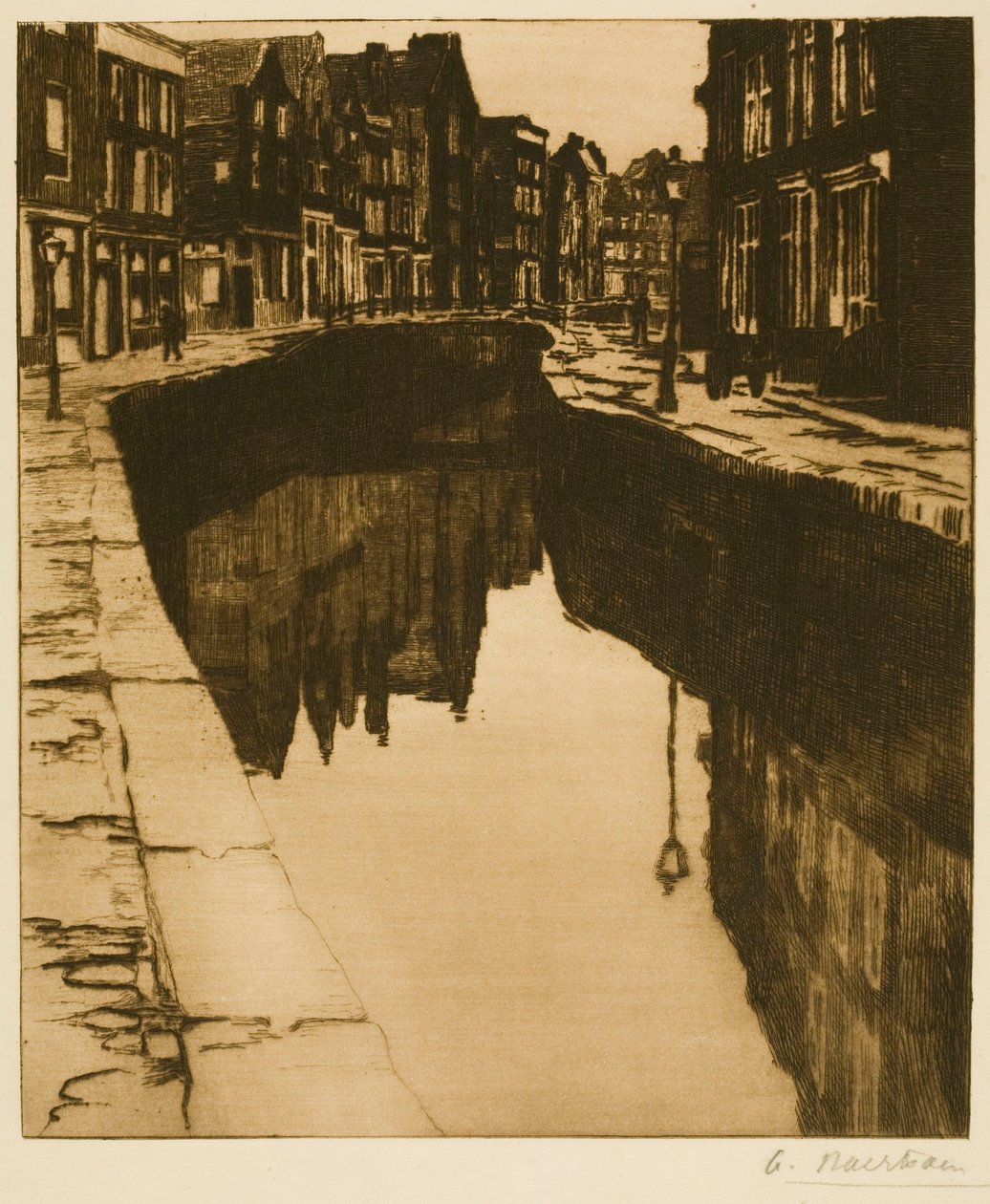 The Kromboomssloot in Amsterdam (II) by Albert Baertsoen