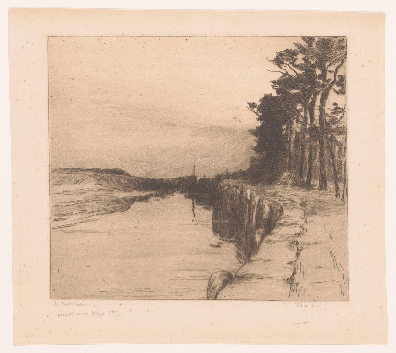 View of a Quay by Albert Baertsoen