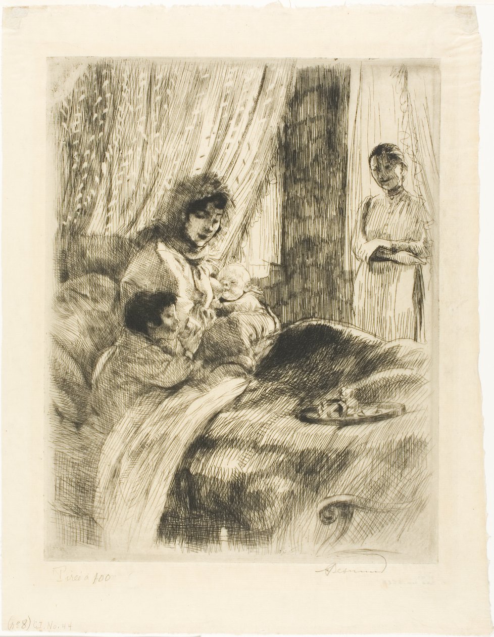 Breakfast, plate four from Woman by Albert Besnard
