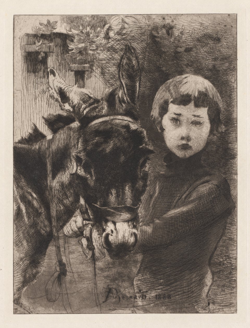Robert Besnard and His Donkey by Albert Besnard