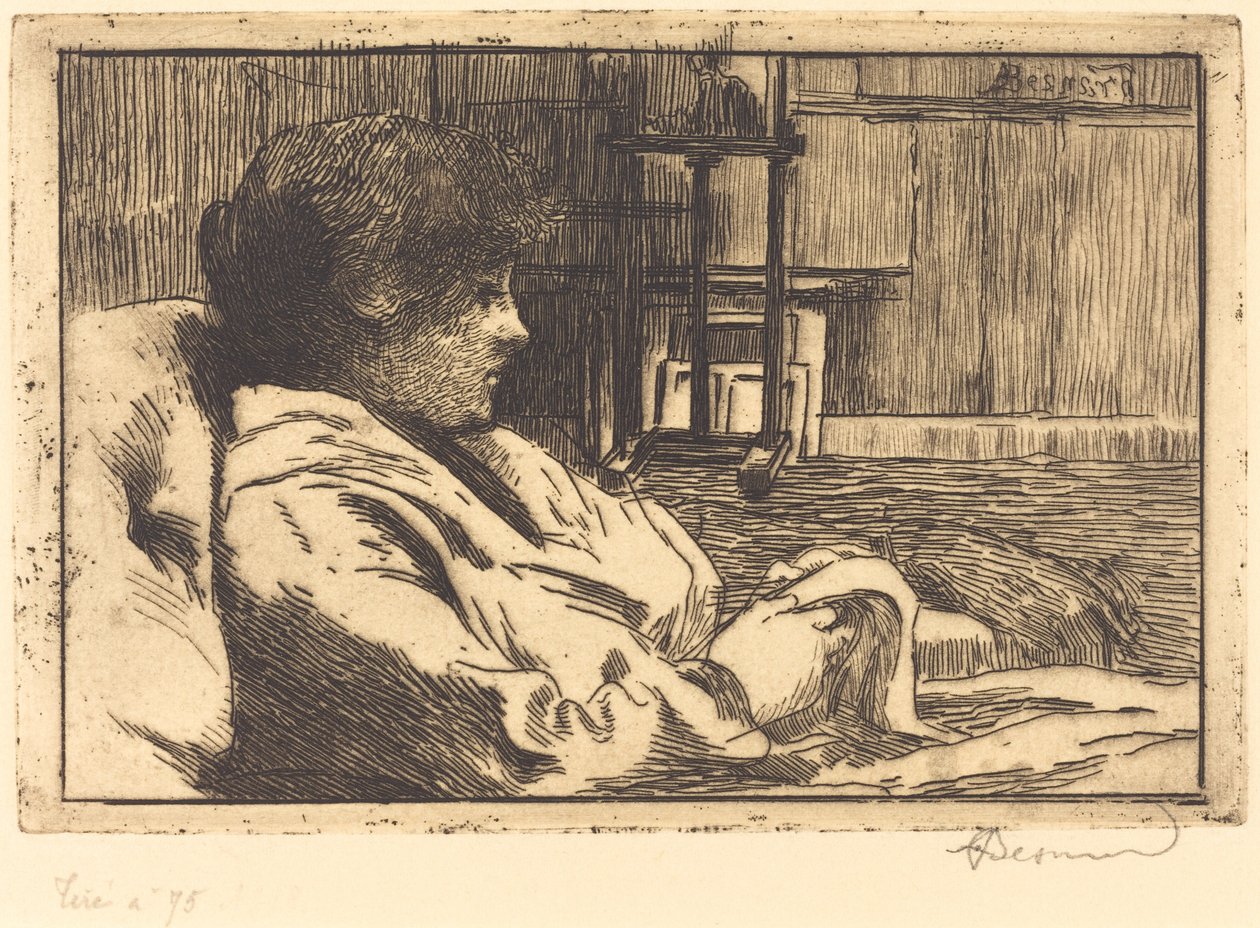 Woman Reading in the Studio by Albert Besnard