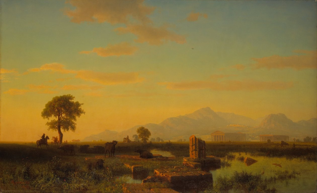 Ruins of Paestum by Albert Bierstadt