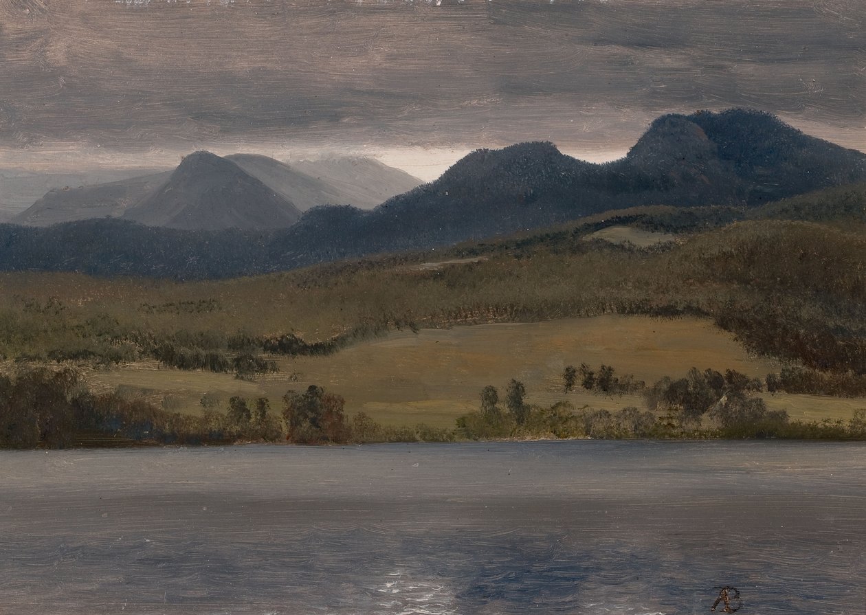 Sundown on the Lake (thought to be Lake Tahoe) by Albert Bierstadt