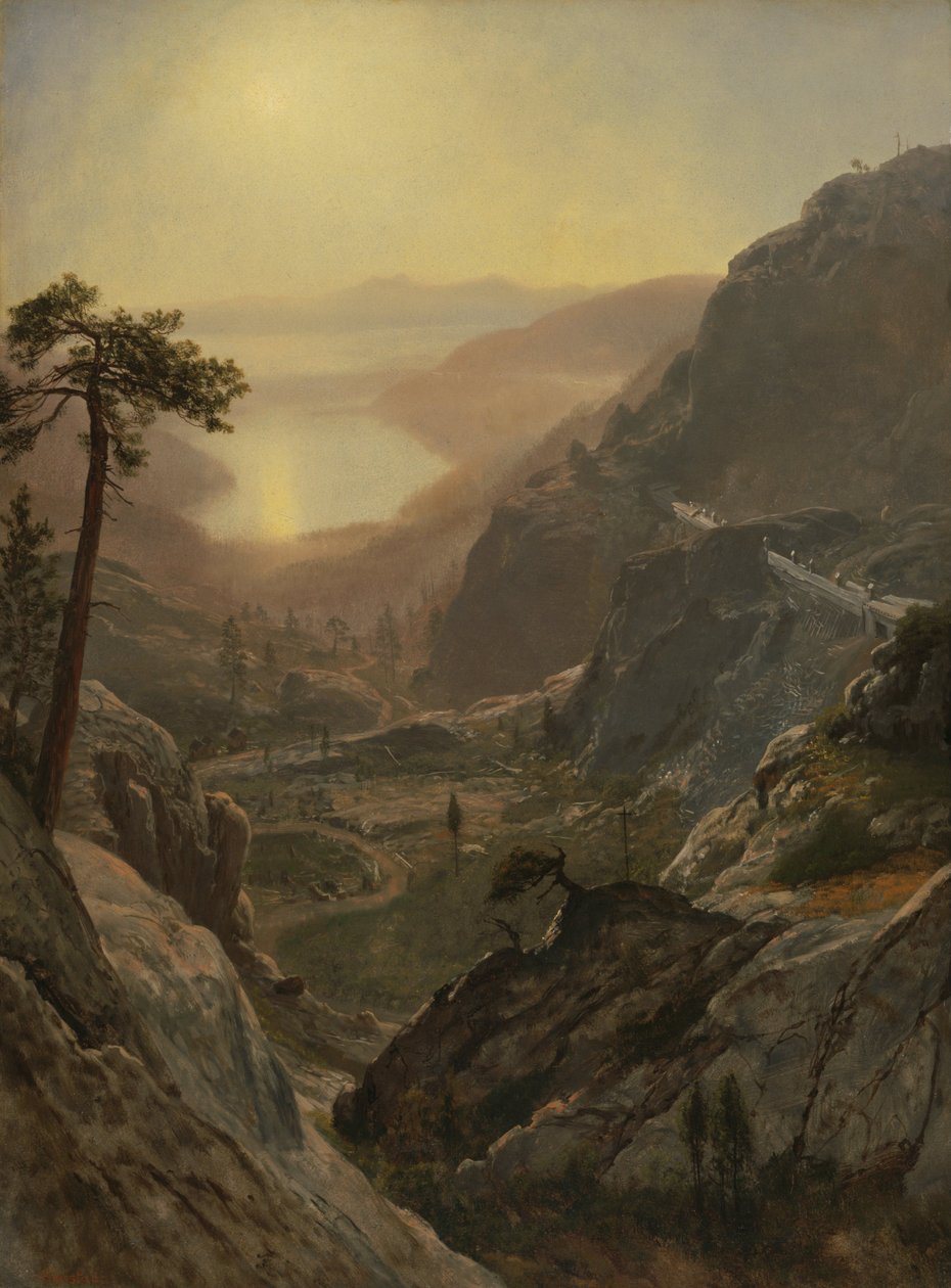 View of Donner Lake by Albert Bierstadt