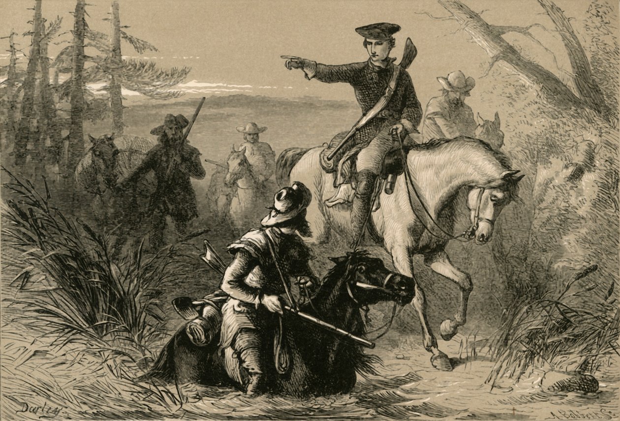 Major Washington on His Mission to the French Commander by Albert Bobbett