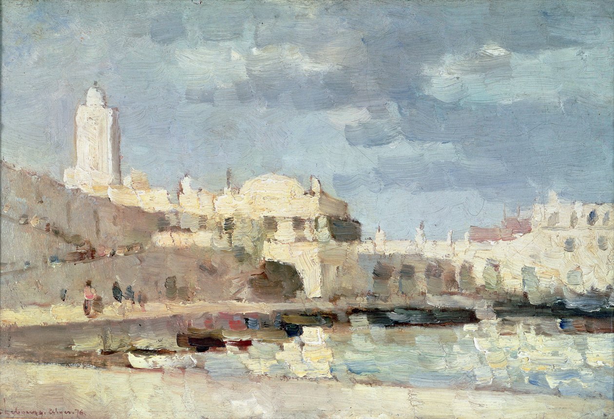 The Harbour at Algiers by Albert Charles Lebourg