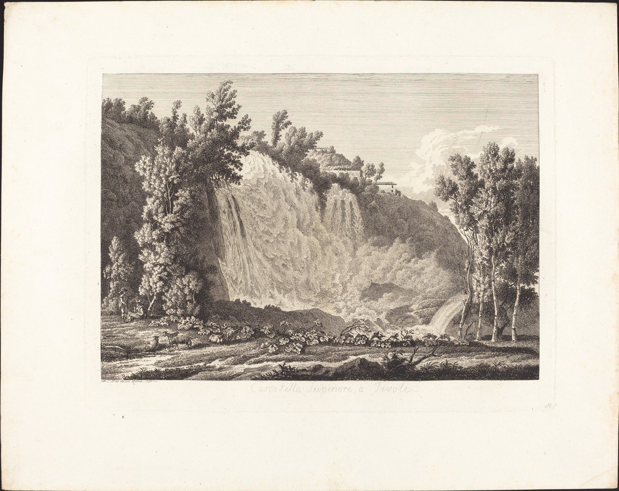 Upper Waterfall at Tivoli by Albert Christoph Dies