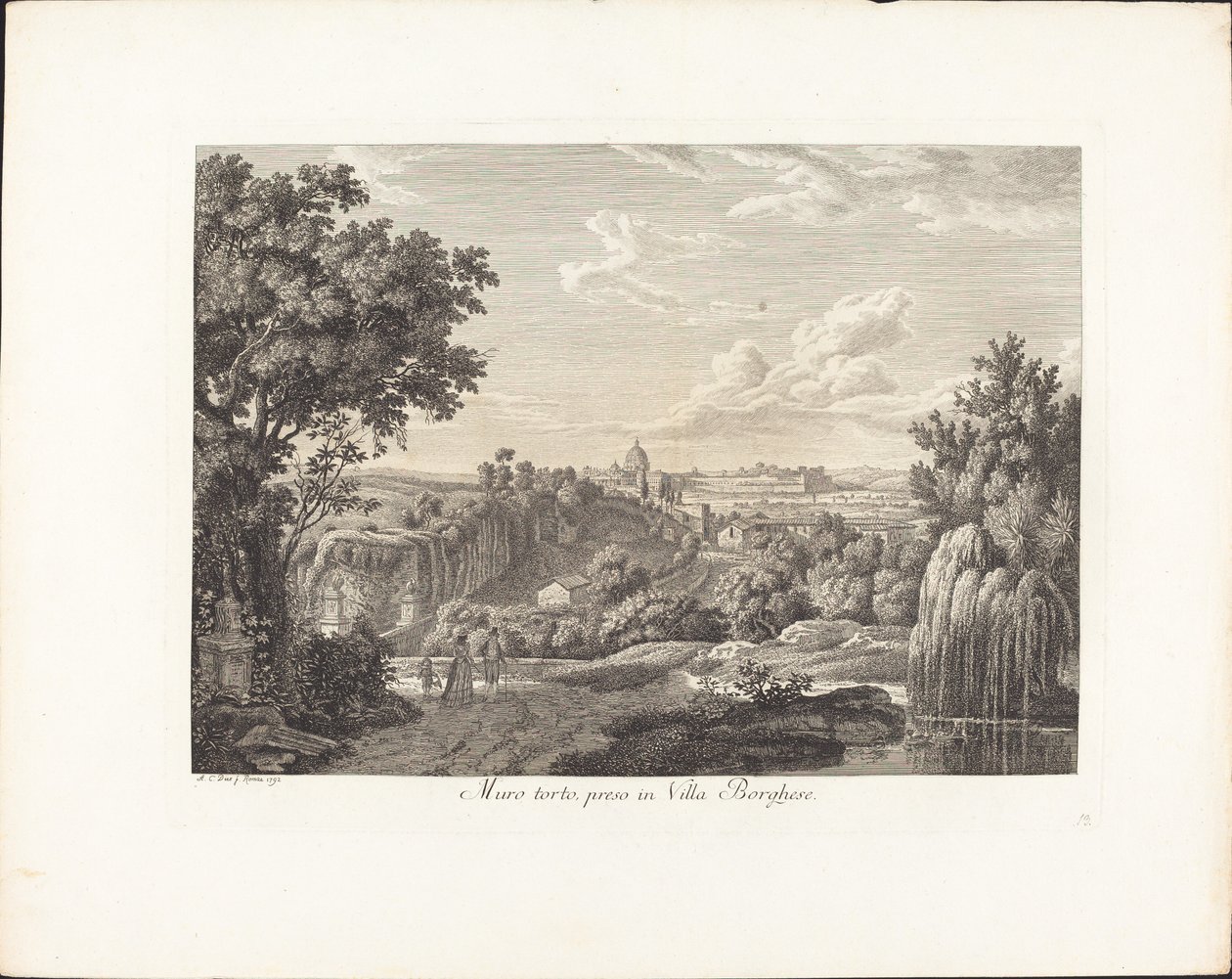 Crooked Wall, Taken in Villa Borghese by Albert Christoph Dies