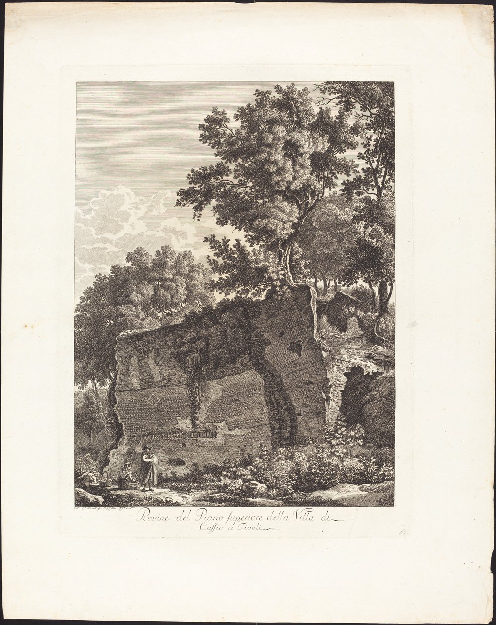 Ruins of the Upper Floor of the Villa of Cassius at Tivoli by Albert Christoph Dies