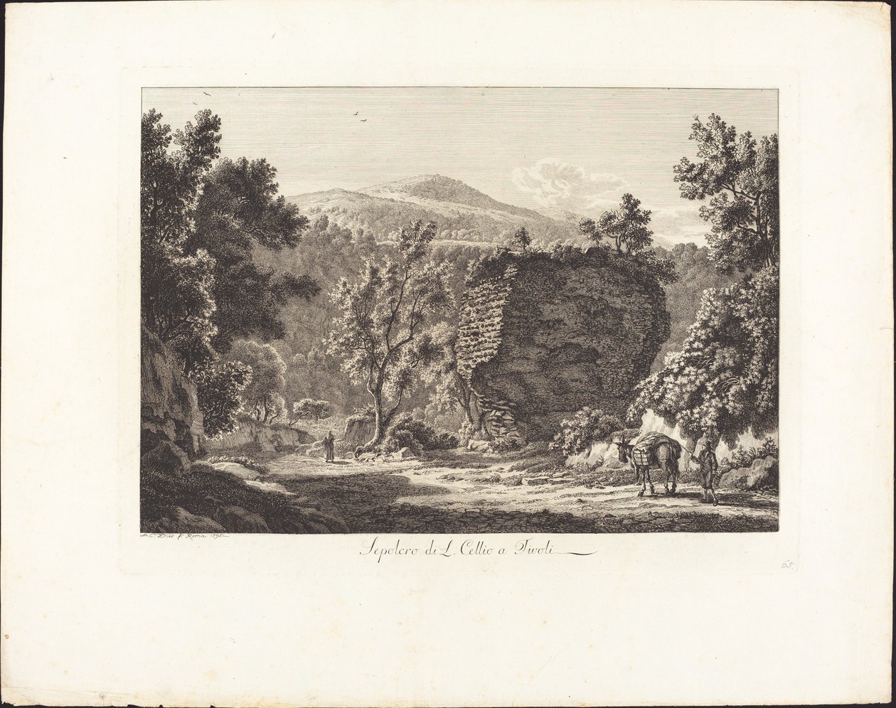 Tomb of L. Cellio in Tivoli by Albert Christoph Dies