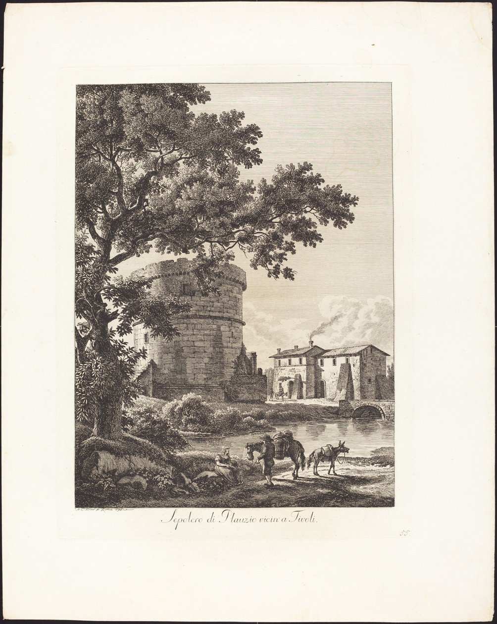 Tomb of Plautius near Tivoli by Albert Christoph Dies