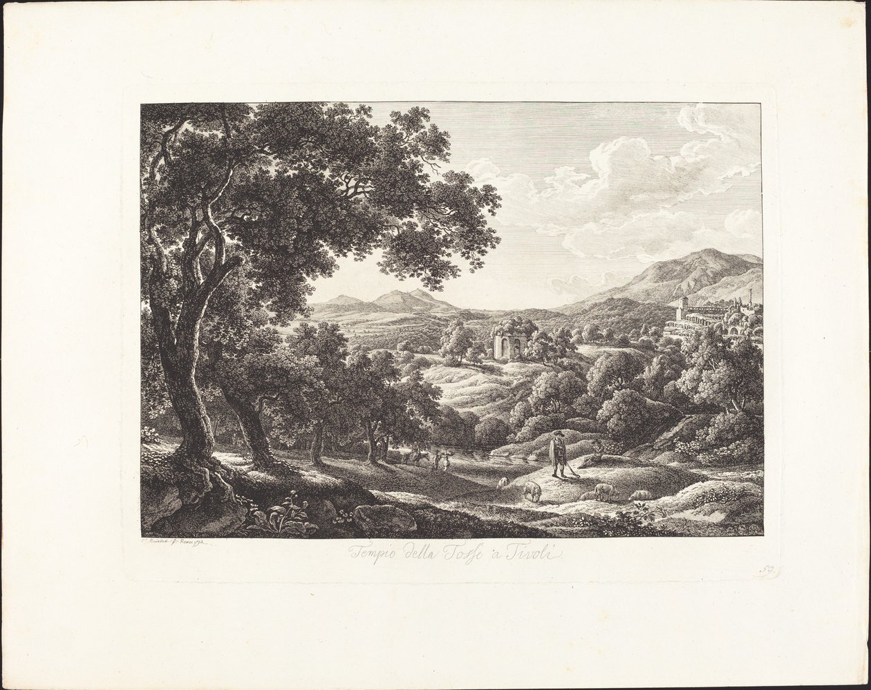 Temple of Tosse at Tivoli by Albert Christoph Dies