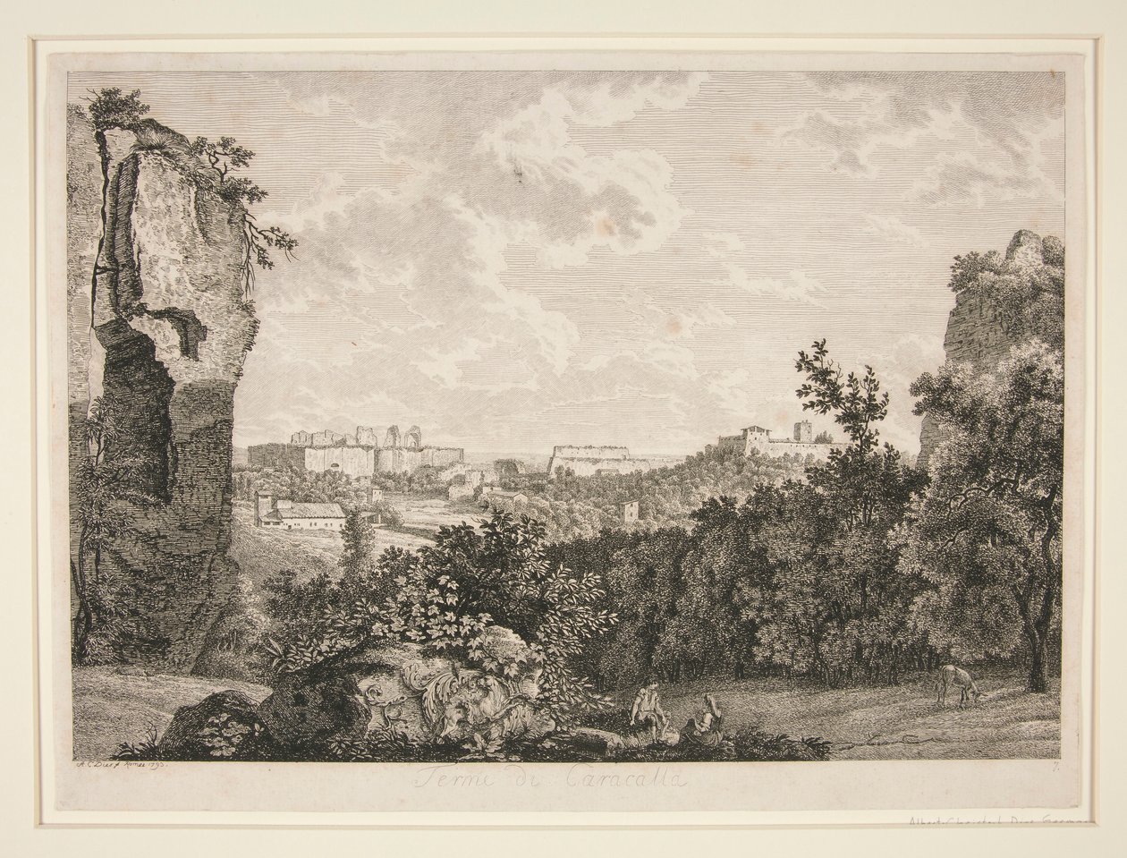 The Baths of Caracalla, Rome by Albert Christoph Dies